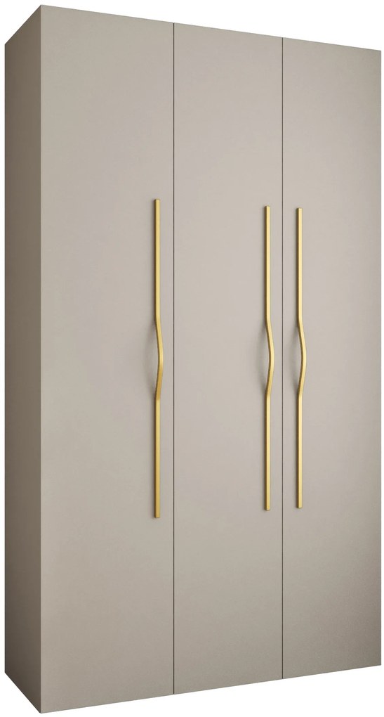 Dulap de haine 140 cm Carmela 50-2 (Cașmir + Auriu). 1126740