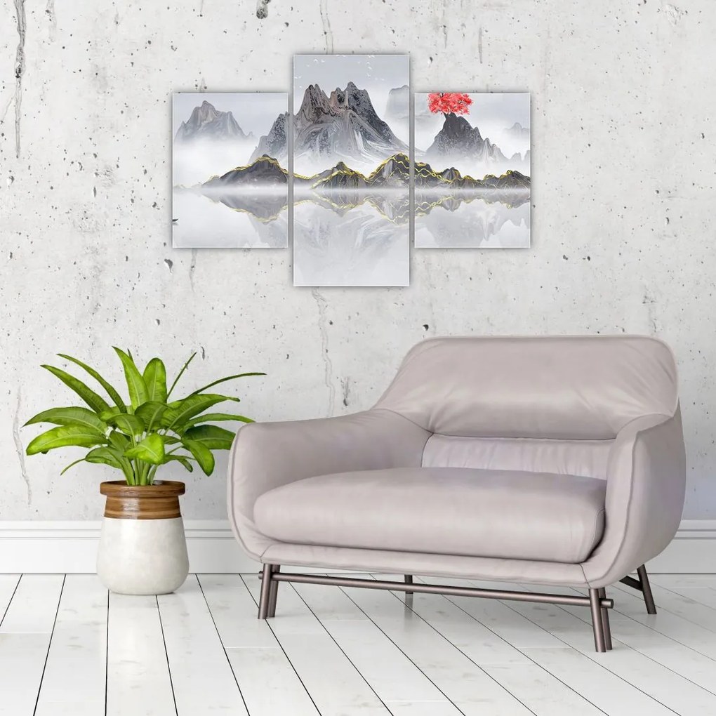 Tablou - Munții în ceață (90x60 cm)