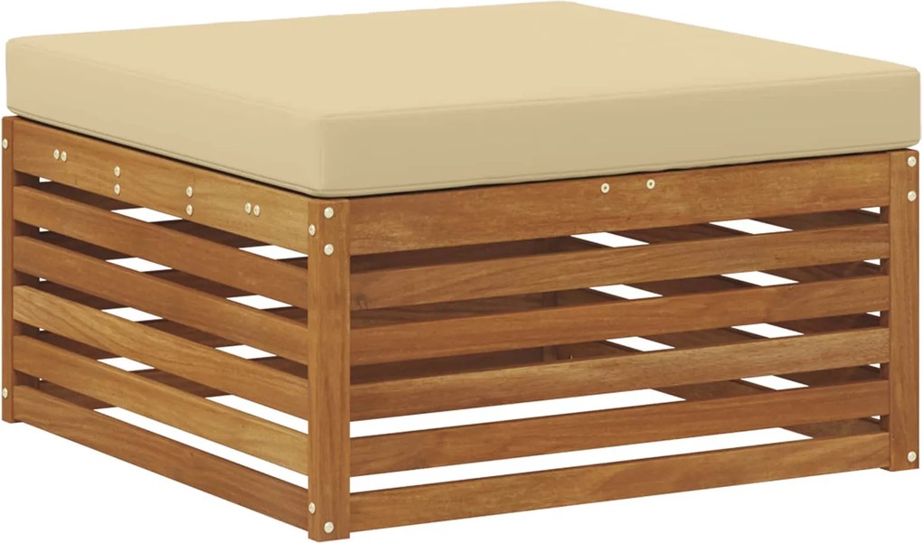 vidaXL Taburet pentru exterior Lemn Solid de Acacia natural