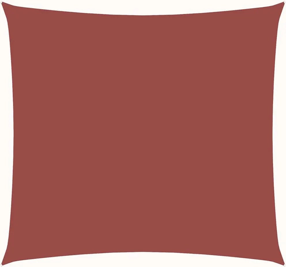 vidaXL Pânză parasolar, cărămiziu, 3x3 m, țesătură oxford, pătrat