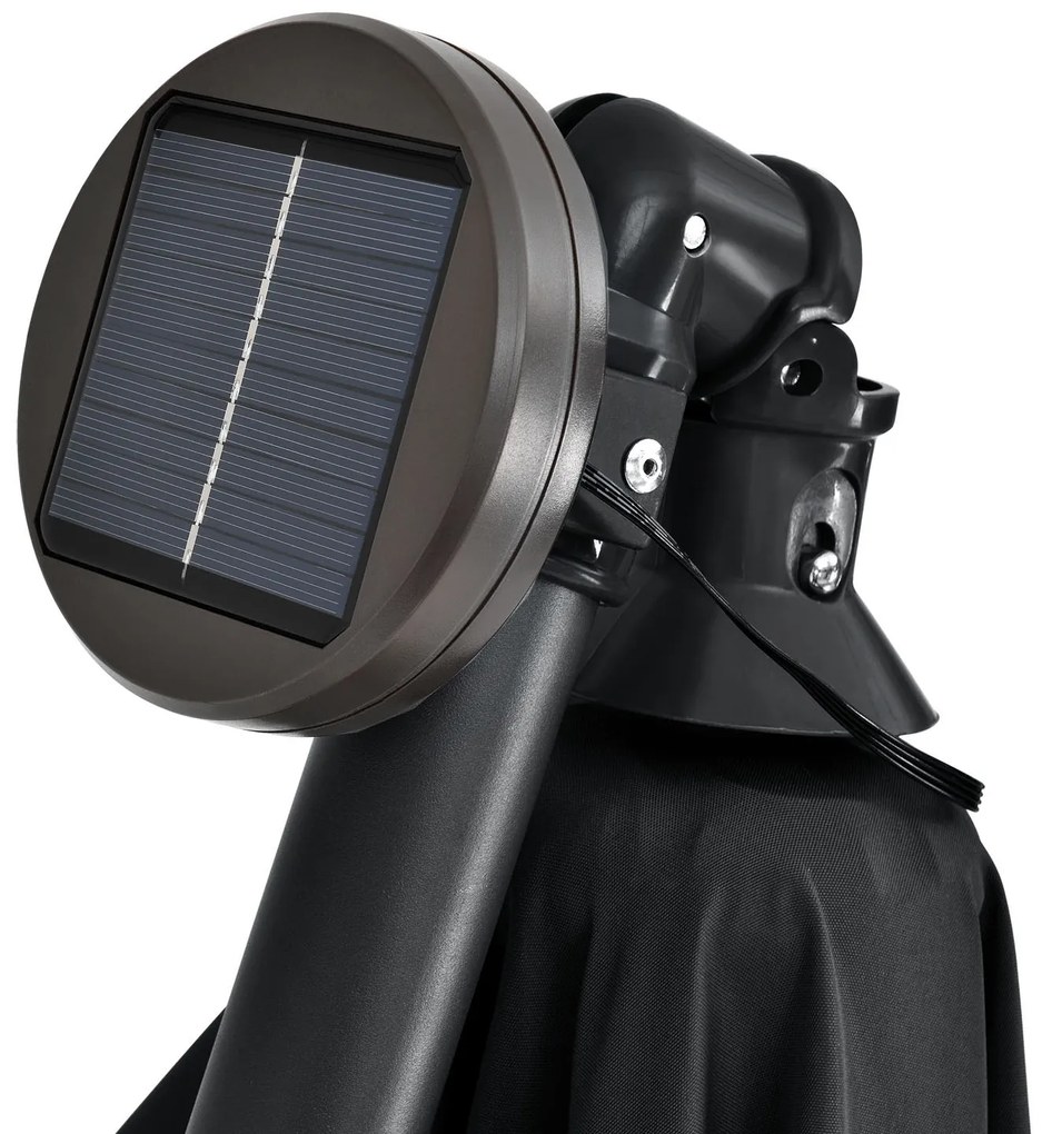 Juskys Umbrelă de soare LED Brazilia 3,5 m - gri închis