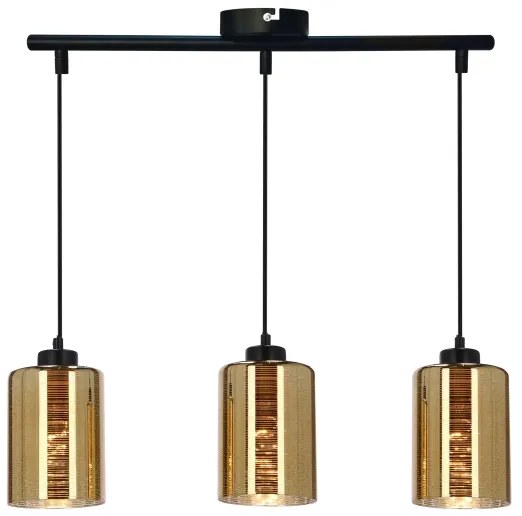 Lustră pe cablu COX 3xE27/60W/230V auriu