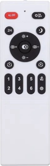 Brilagi-LED Lampă cu ventilator, dimabilă, LED 30W, 230V, 3000-6500K, negru+DO