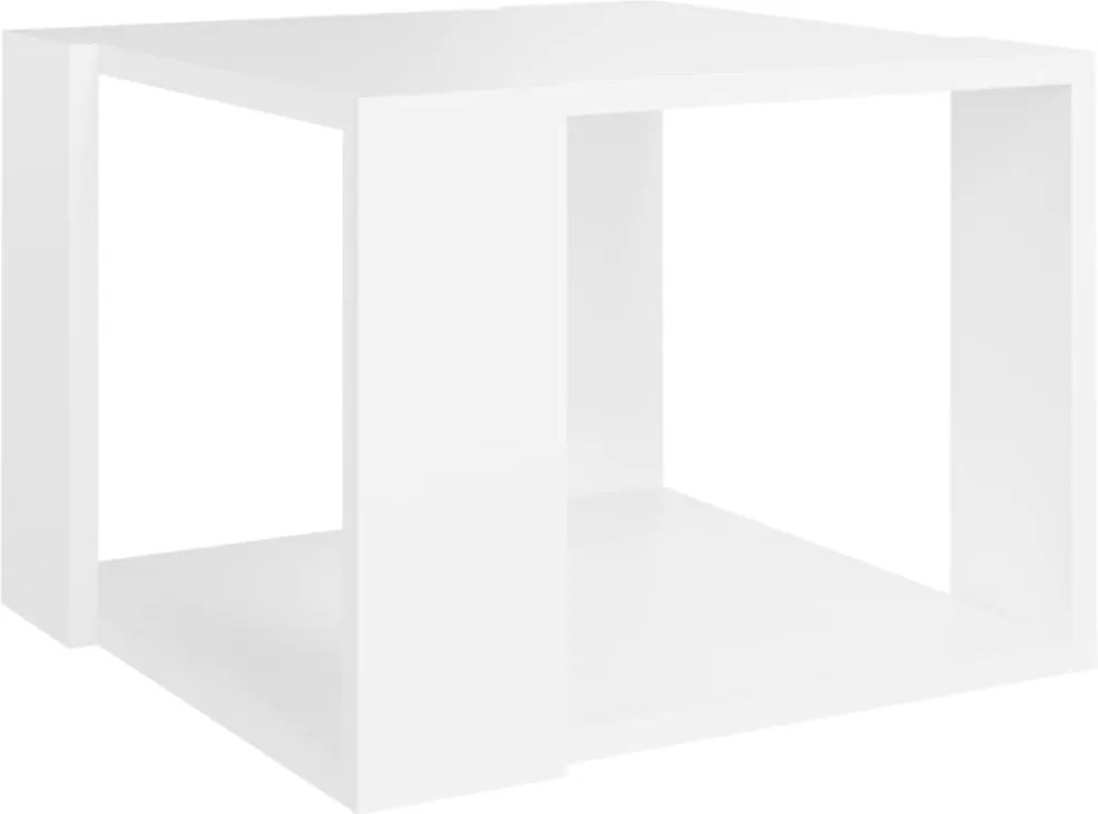 vidaXL Masă de cafea, alb, 40x40x30 cm, lemn compozit
