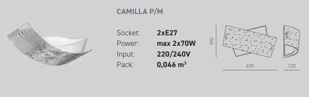 Lustra aplicata CAMILLA cu foita aurie sau argintie