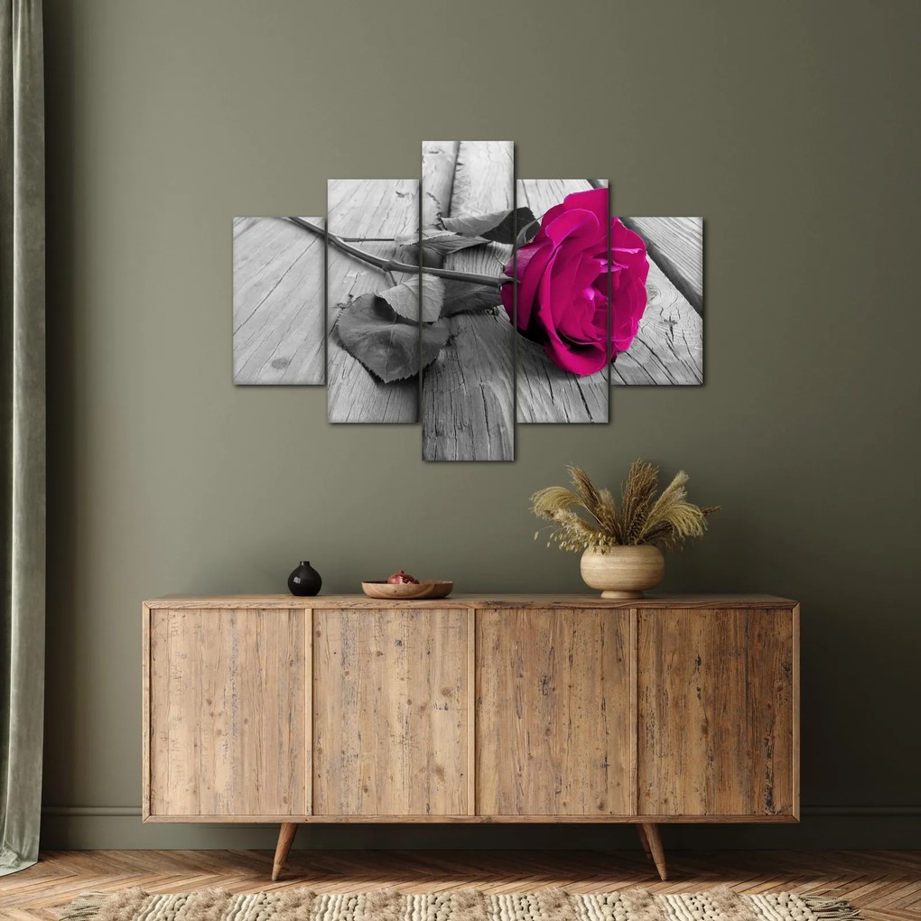 Tablou - Trandafir roz (150x105 cm)