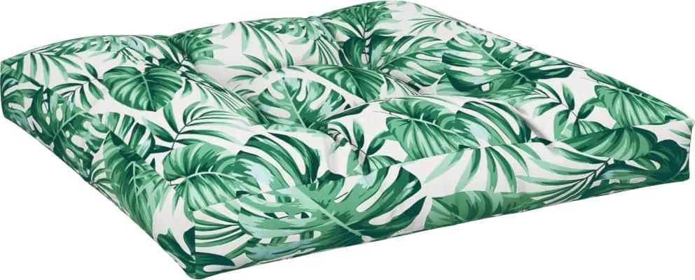 vidaXL Pernă canapea din paleți, model frunze, 70x70x12 cm