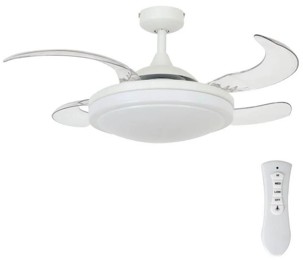 Ventilator de tavan FANAWAY 212980 EVORA 2xE27/15W/230V alb + telecomandă