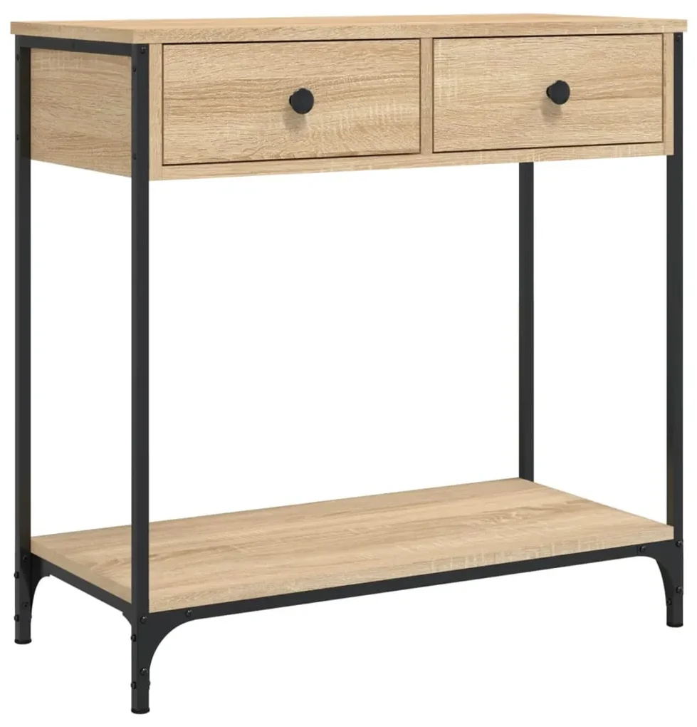 834176 vidaXL Masă consolă, stejar sonoma, 75x34,5x75 cm, lemn prelucrat