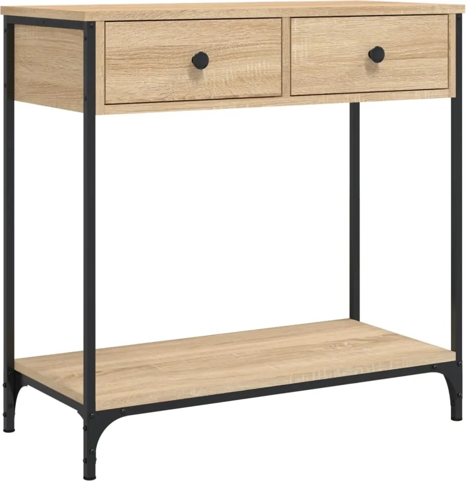 vidaXL Masă consolă, stejar sonoma, 75x34,5x75 cm, lemn prelucrat