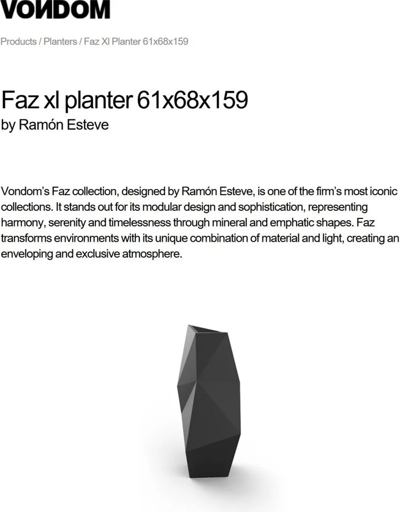 Ghiveci / Jardiniera plante design decorativ modern FAZ PLANTER XL III