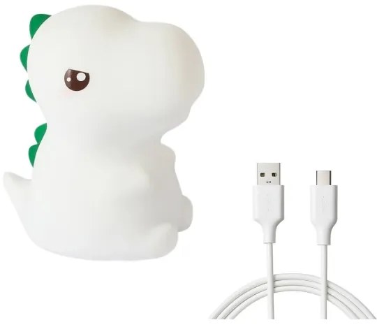 Lumină de veghe pentru copii DINO, LED RGBW reîncărcabilă și reglabilă, 1W, 5V, 1200 mAh