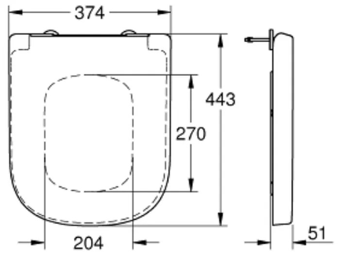 Capac wc soft close alb Grohe Euro Ceramic NEW