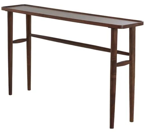 Masă consolă maro din lemn masiv de acacia 30x140 cm Qiano – Light &amp; Living