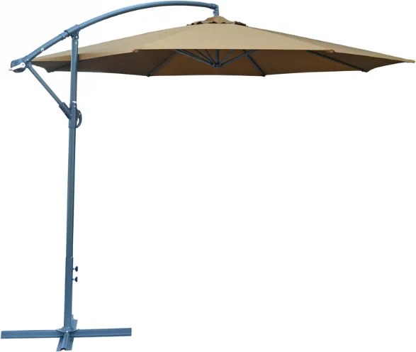 Umbrelă metalică ø 350 cm - maro