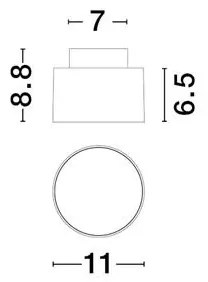 Spot LED aplicat diametru 11cm OZEN auriu, NVL-9695170