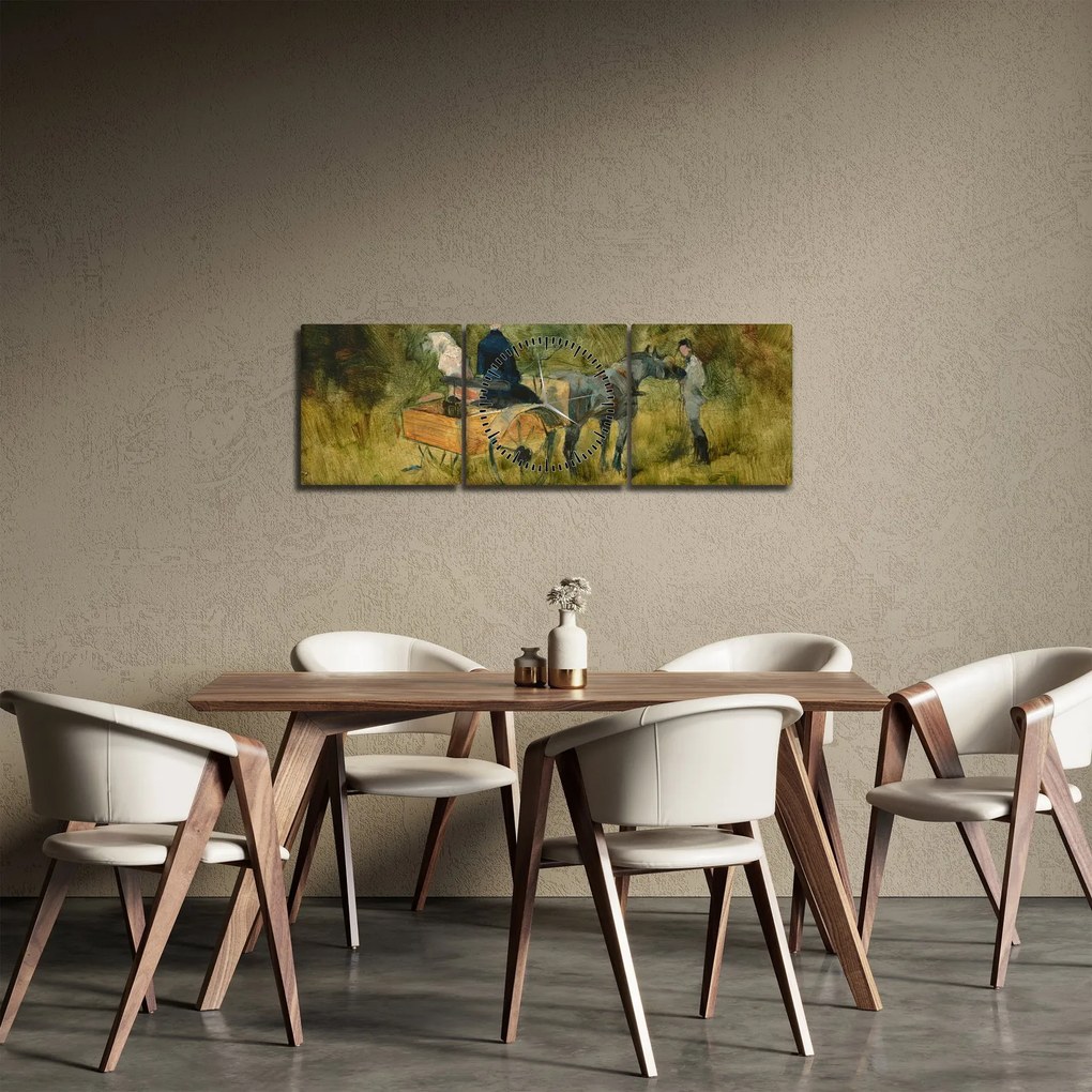 Tablou - Henri de Toulouse-Lautrec, The Trap, reproducere (cu ceas) (90x30 cm)