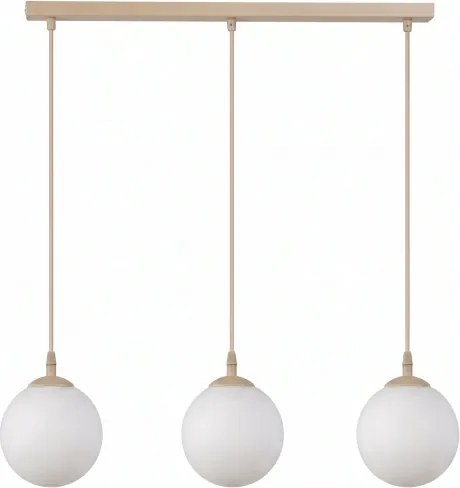 Candelabru pe cablu COSMO 3xE14/10W/230V bej/alb