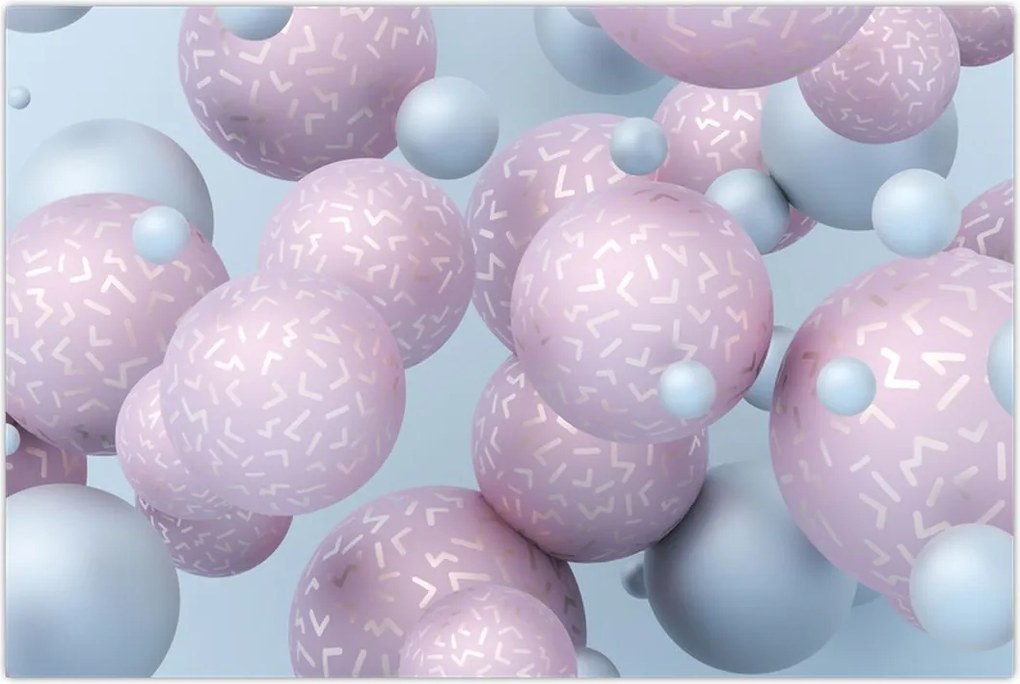 Tablou abstract - Bile în pastel (90x60 cm)