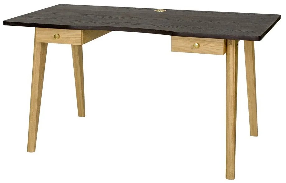 Birou cu aspect de lemn de stejar 70x140 cm Nice – Woodman