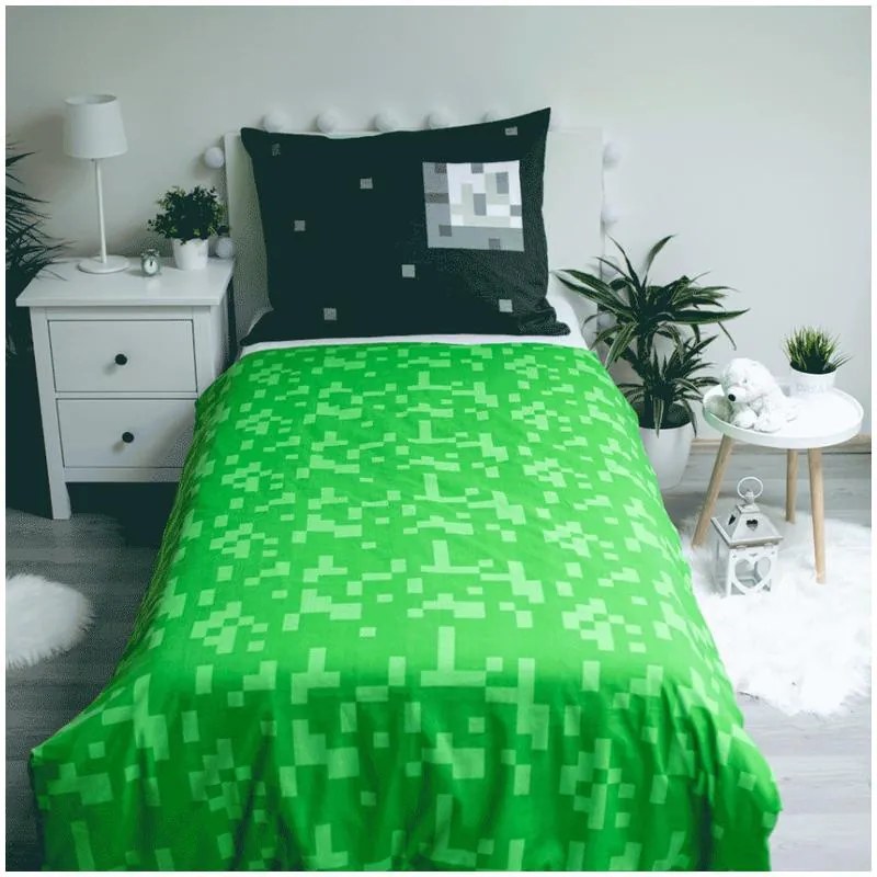 Minecraft Sssleep Tight set de lenjerie 140×200cm, 70×90 cm