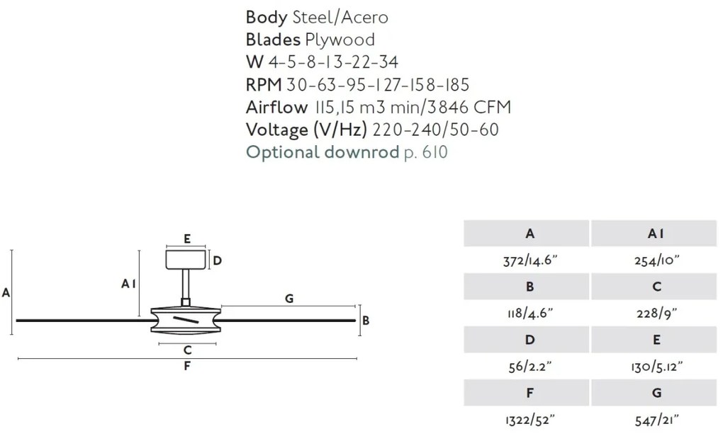 Ventilator de tavan cu telecomanda design modern POLEA negru/lemn nuc