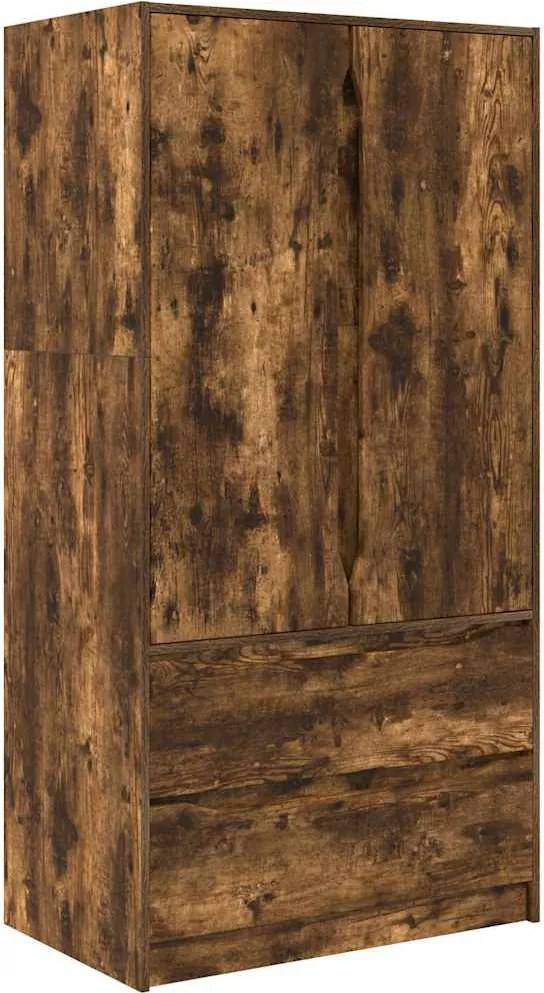 vidaXL Dulap de Baie Stejar fumuriu 79,5 x 49 x 156 cm Lemn compozit