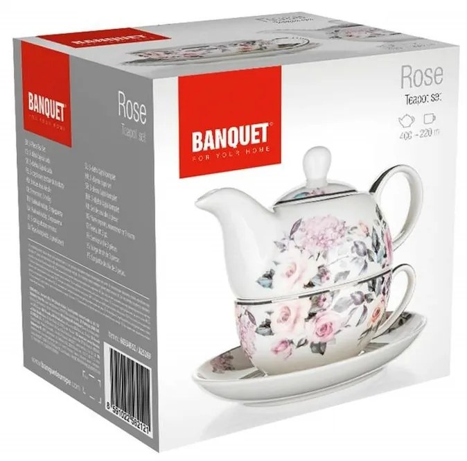 Set de ceai Banquet ROSE 400 + 220 ml