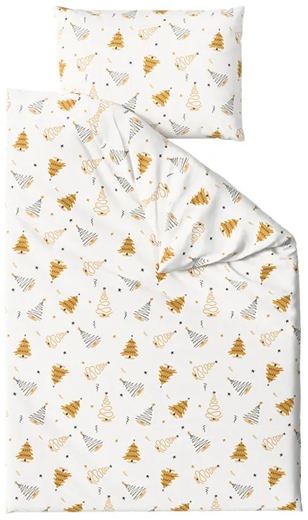 Lenjerie de pat din bumbac FROST & GOLD alba Dimensiune lenjerie de pat: 70 x 90 cm | 140 x 200 cm