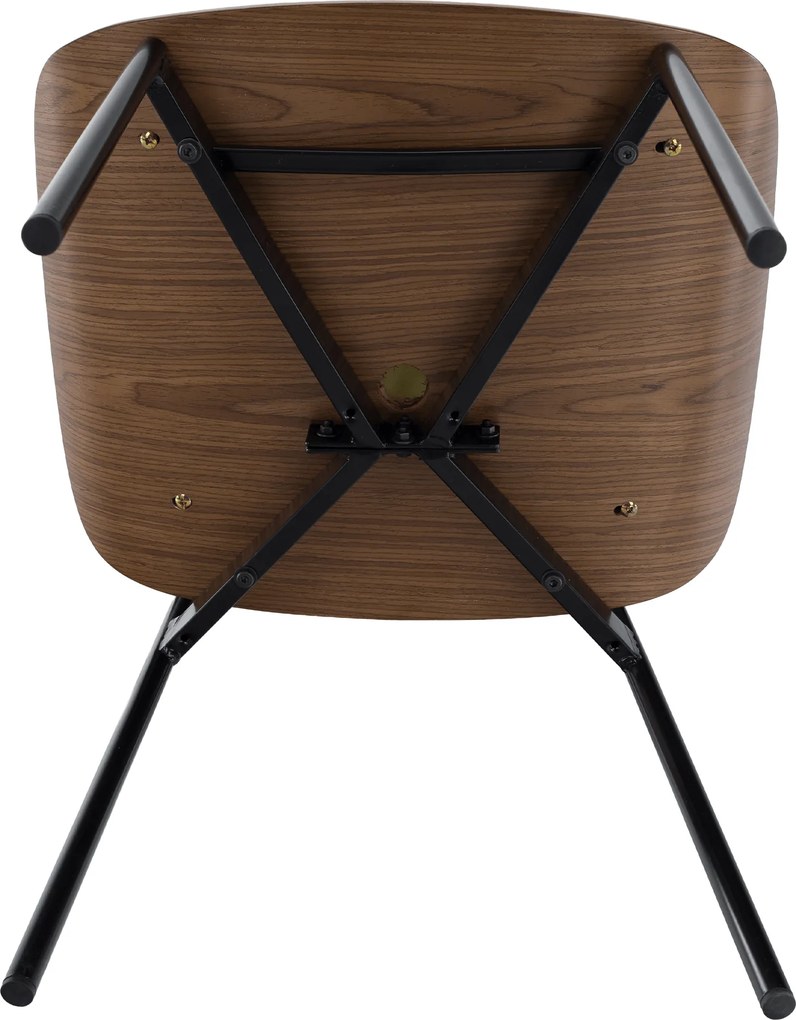 Scaun de sufragerie, bej/nuc/negru, MARSIA
