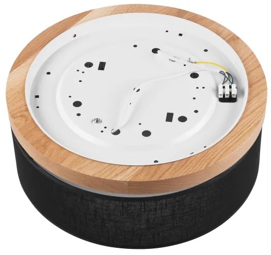 Plafonieră Brilagi BELLADONNA 2xE27/15W/230V d. 40 cm negru/stejar