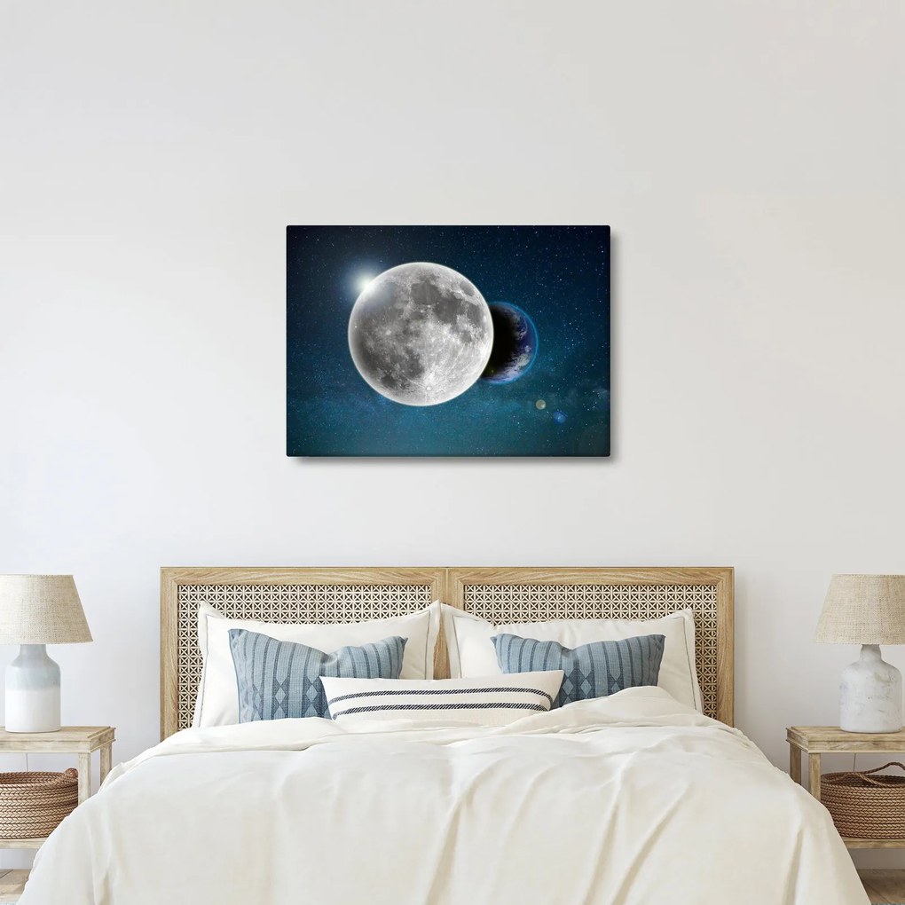 Tablou - Pământul în eclipsa de lună (70x50 cm)