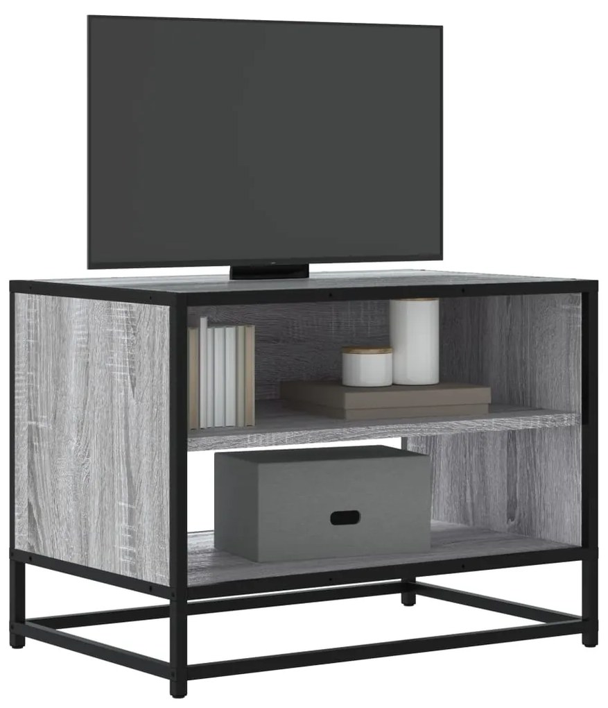 vidaXL Dulap TV, gri sonoma, 61x40x46 cm, lemn prelucrat și metal