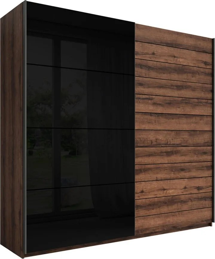 Dulap lemn masiv Lunaris, 200 × 210 × 61 cm - Alb