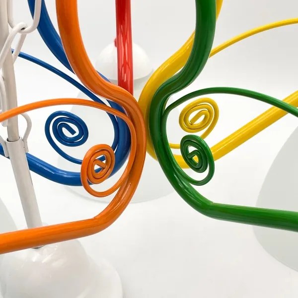 Lustră pe lanț RETRO 5xE27/60W/230V alb/colorat