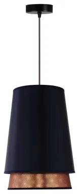 Lustră pe cablu BELL Duolla SHINY 1xE27/15W/230V d. 25 cm albastru/cupru