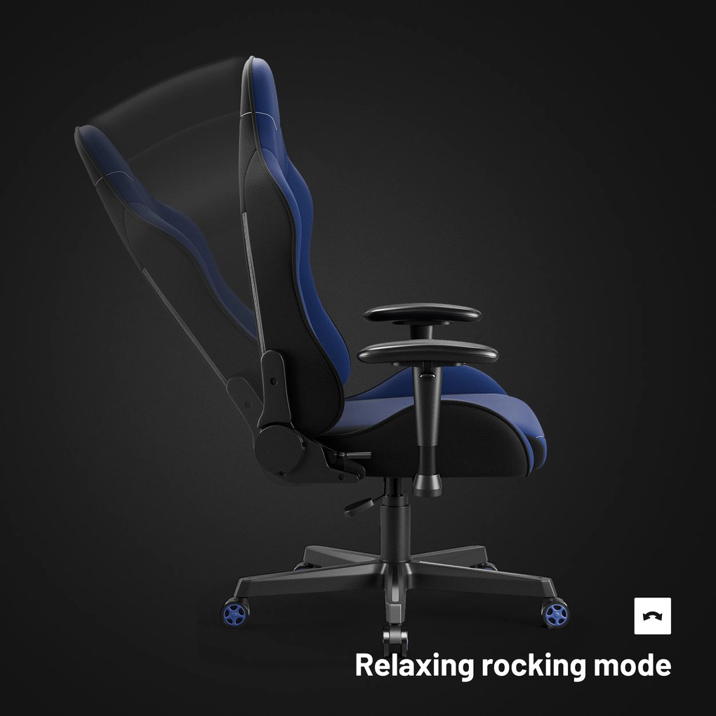 Scaun de gaming Diablo X-Starter din țesătură albastru închis