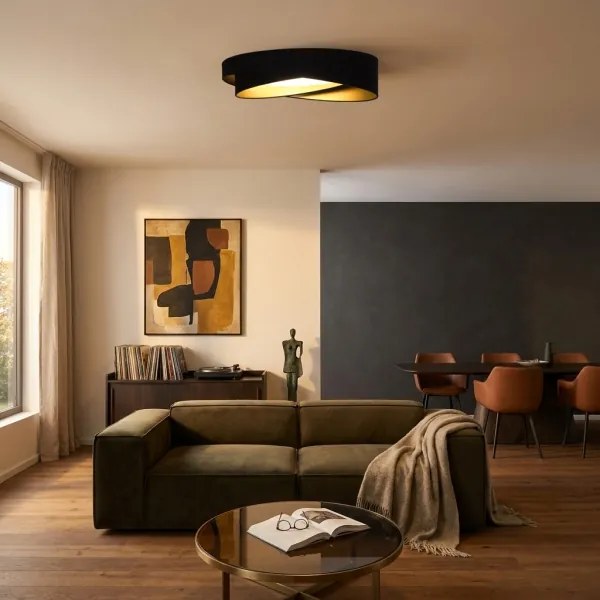 BRILAGI- Plafonieră LED VELVET TWIST LED/24W/230V 4000K Ø 55 cm negru/auriu