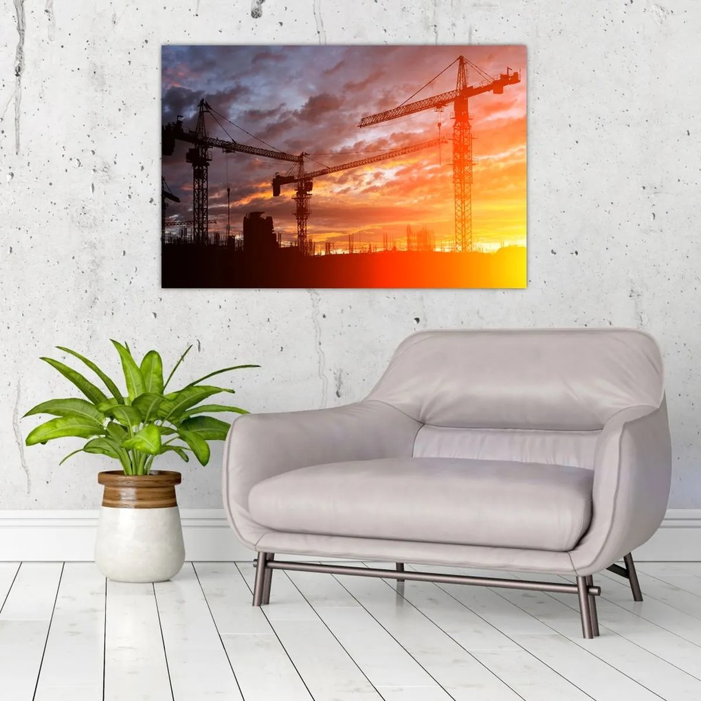 Tablou - Șantier de construcții (90x60 cm)