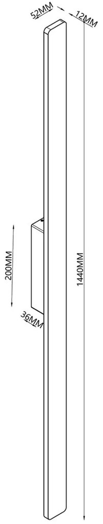 Aplica LED iluminat exterior liniar IP54 LOTUS 24W alba
