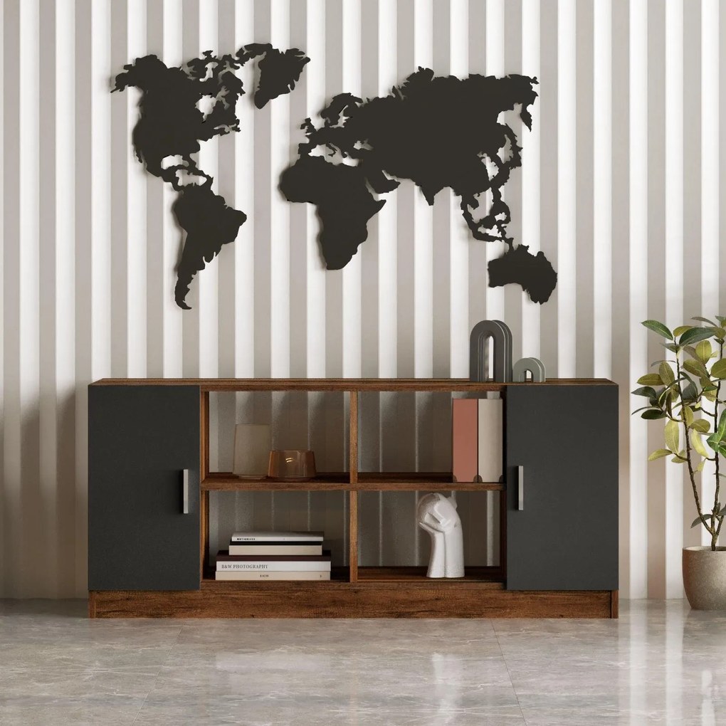 Set de mobilier de birou Linta, 140 x 74 x 60 cm, 5 piese
