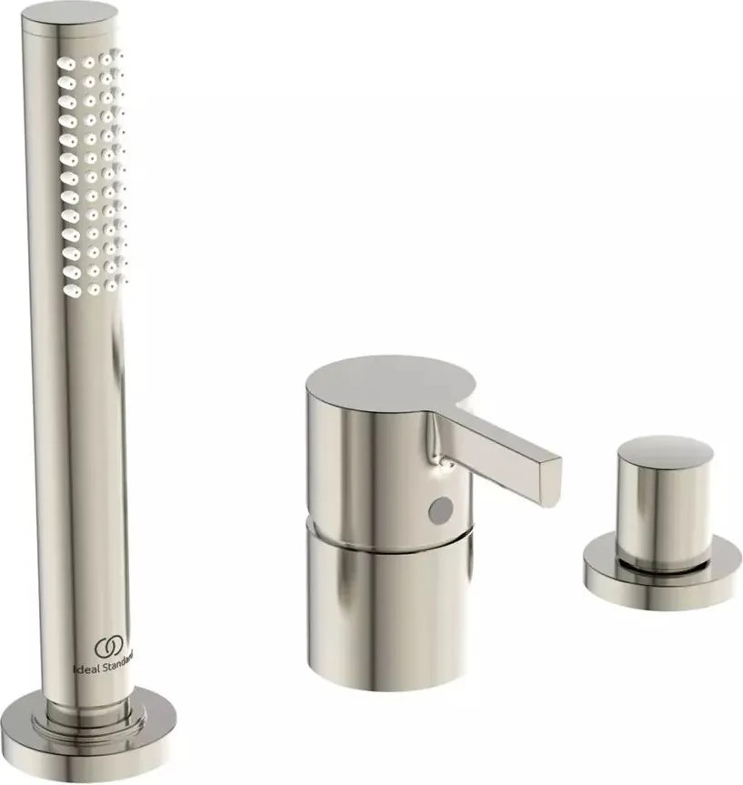 Baterie cada - dus Ideal Standard Atelier Joy argintiu Silver Storm cu 3 elemente