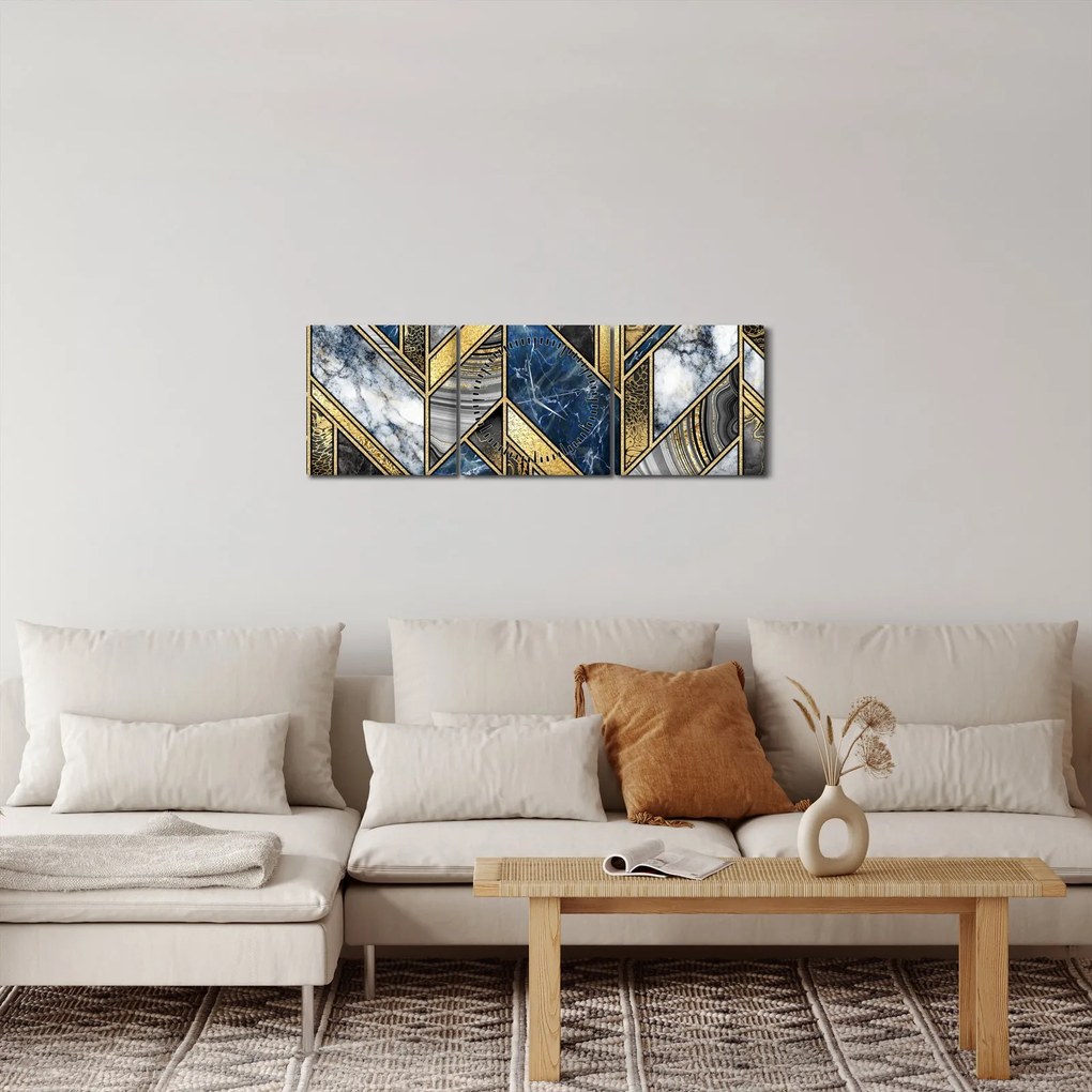 Tablou abstracției artistice (cu ceas) (90x30 cm)