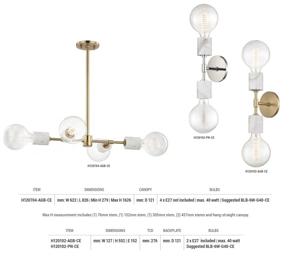 Aplica de perete design modern ASIME nichel lucios