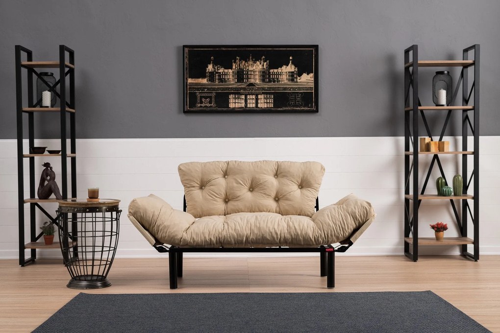 Canapea extensibila cu 2 Locuri Mocca, 155 x 85 x 73 cm