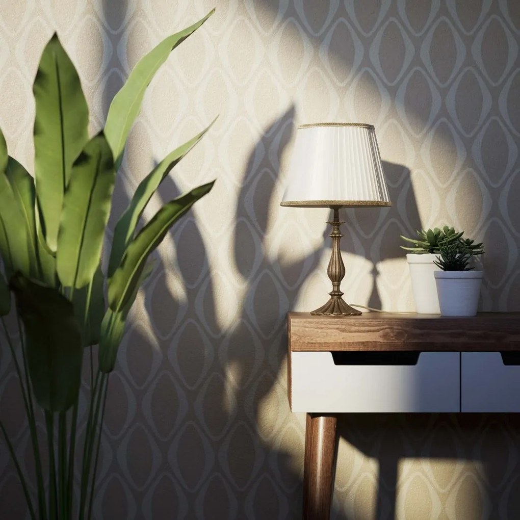 Veioza, Lampa de masa din alama stil clasic Petalo