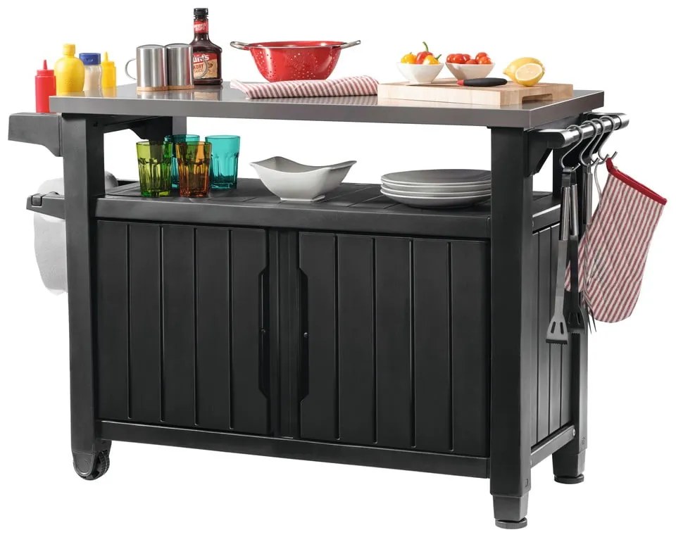 Masă pentru grătar de grădină 134x52 cm Unity – Keter