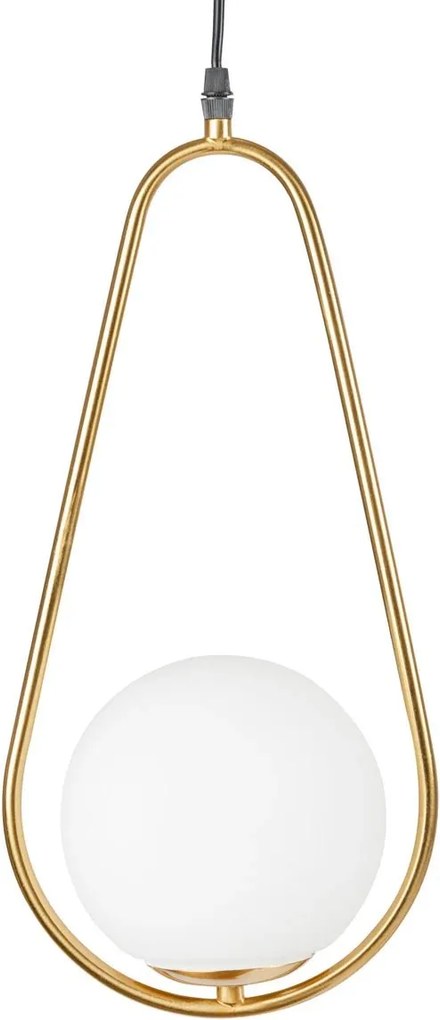 Pendul Nuli Erste Auriu 140x20x40cm 40W E14 - Corp Iluminat Modern Metal și Sticlă Elegant pentru Dining sau Dormitor, Înălțime Reglabilă 1.5m
