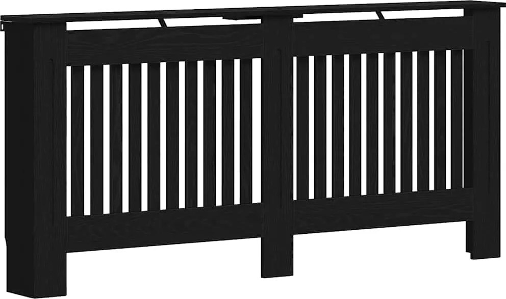 vidaXL Capac pentru radiator Stejar Negru 172 x 19 x 81,5 cm