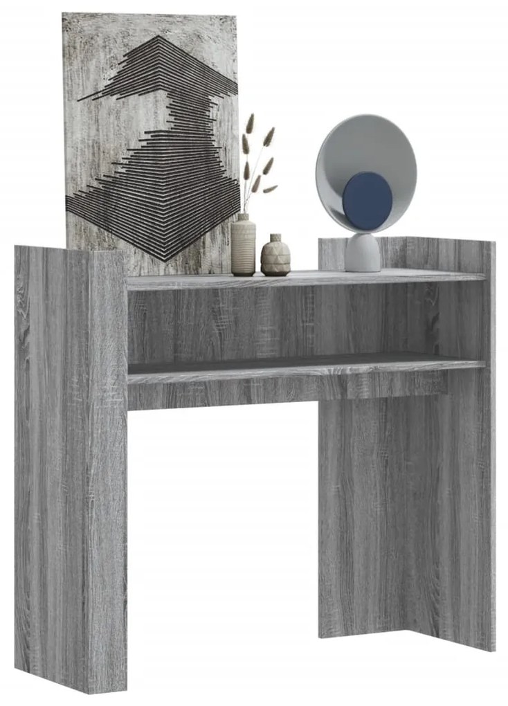 vidaXL Măsuță consolă, gri sonoma, 100x35x90 cm, lemn prelucrat